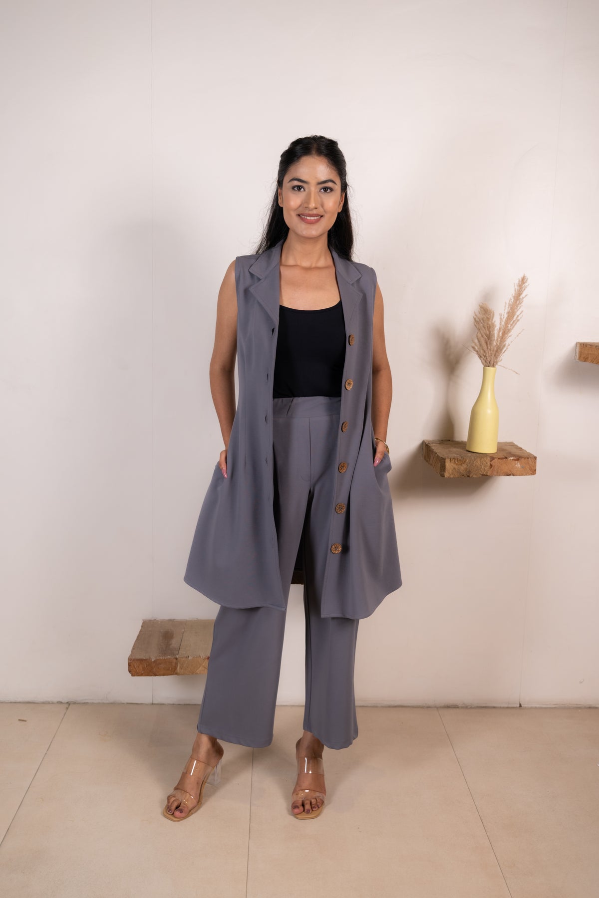 Grey Infinity Trousers Co-ord Set