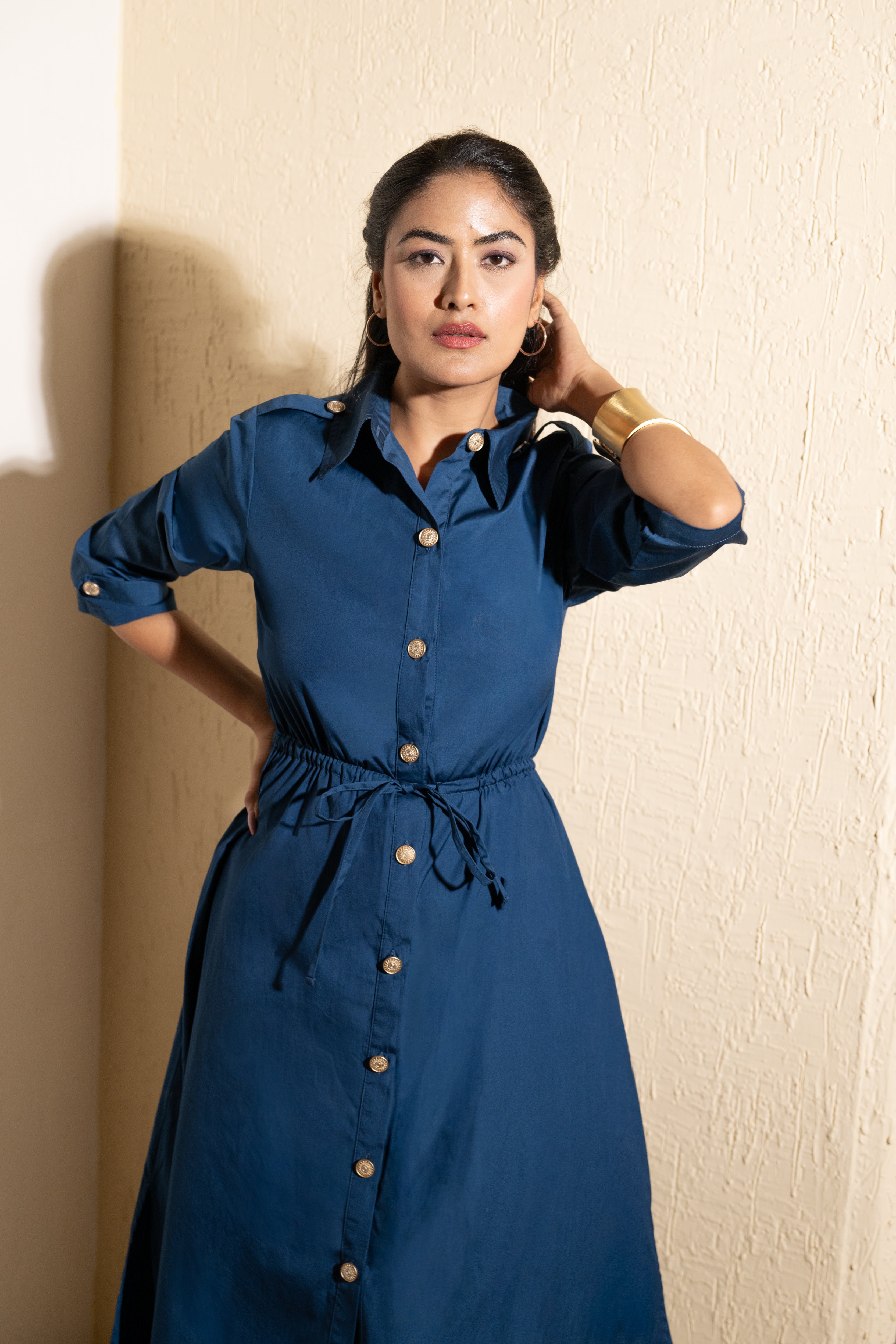 Navy Trench Poise Dress