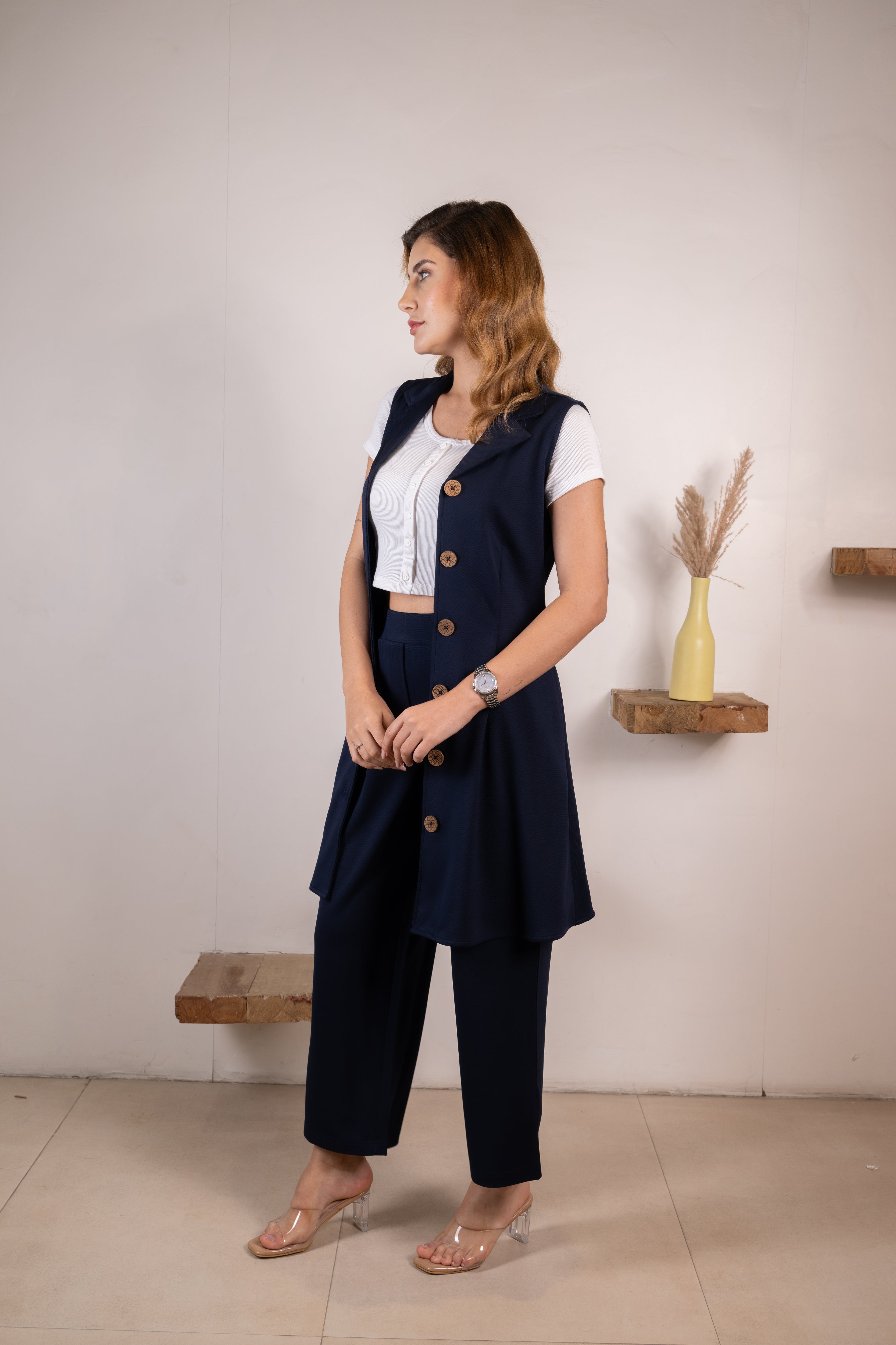 Navy Infinity Trousers Co-ord Set