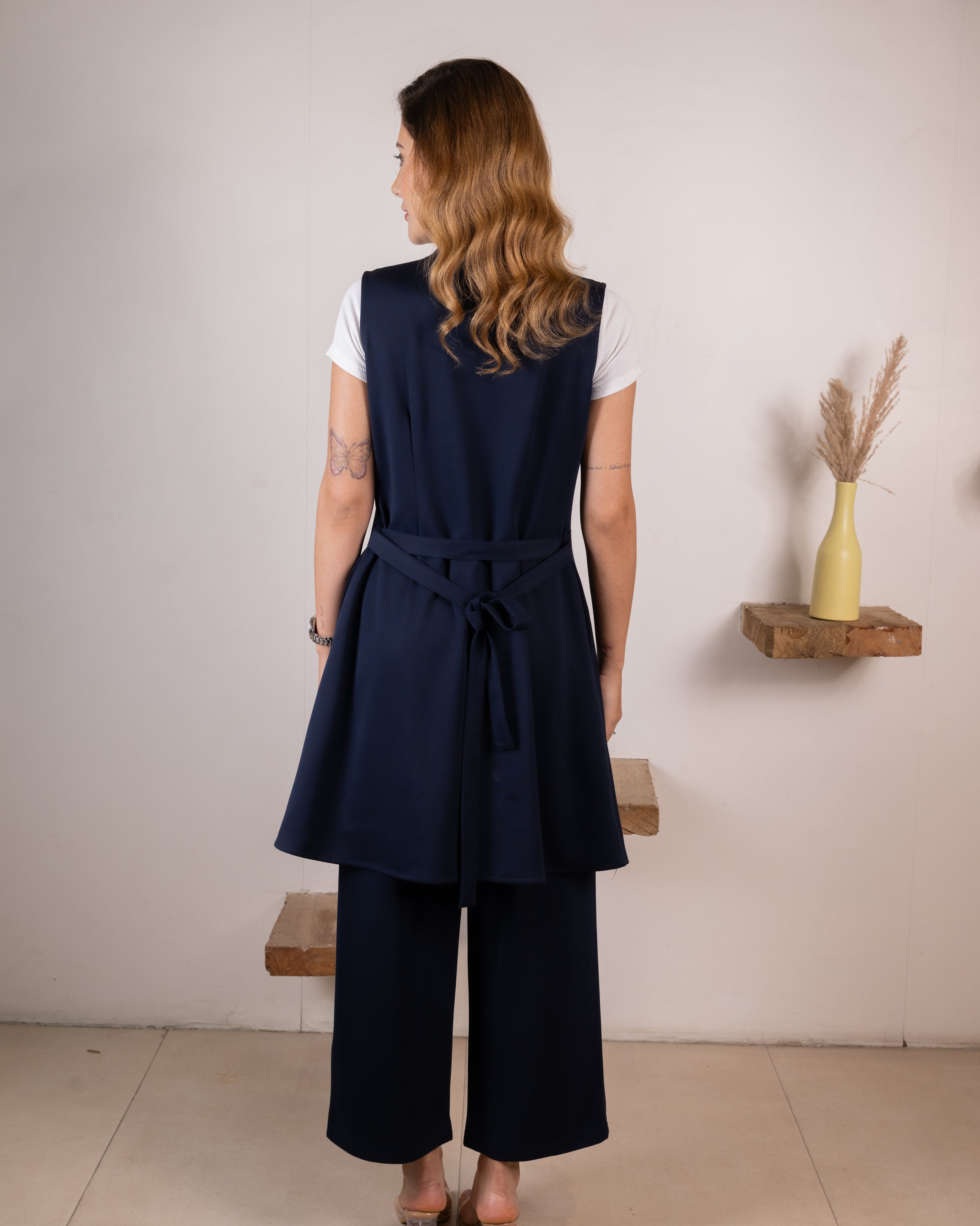 Navy Infinity Trousers Co-ord Set