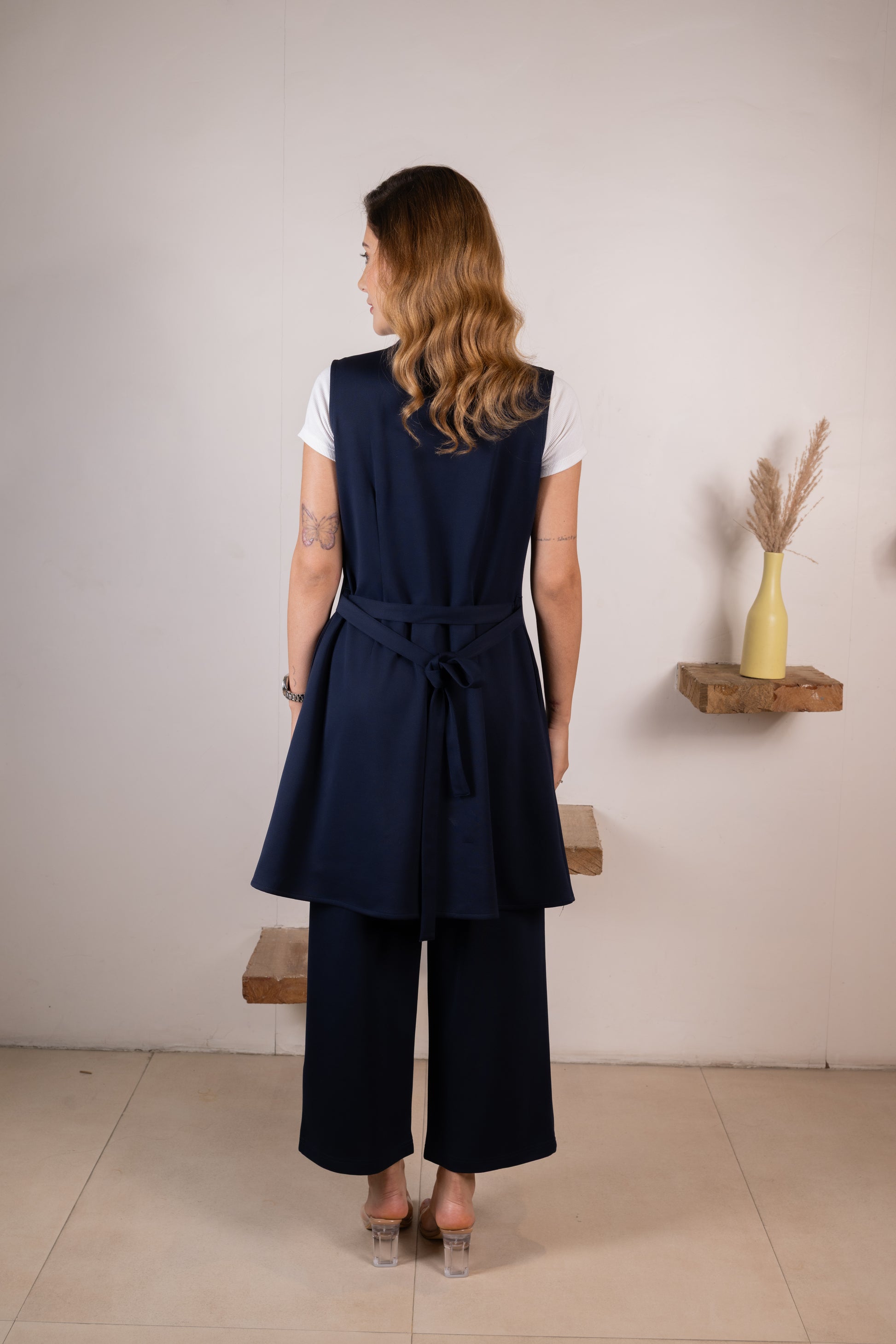 Navy Infinity Trousers Co-ord Set