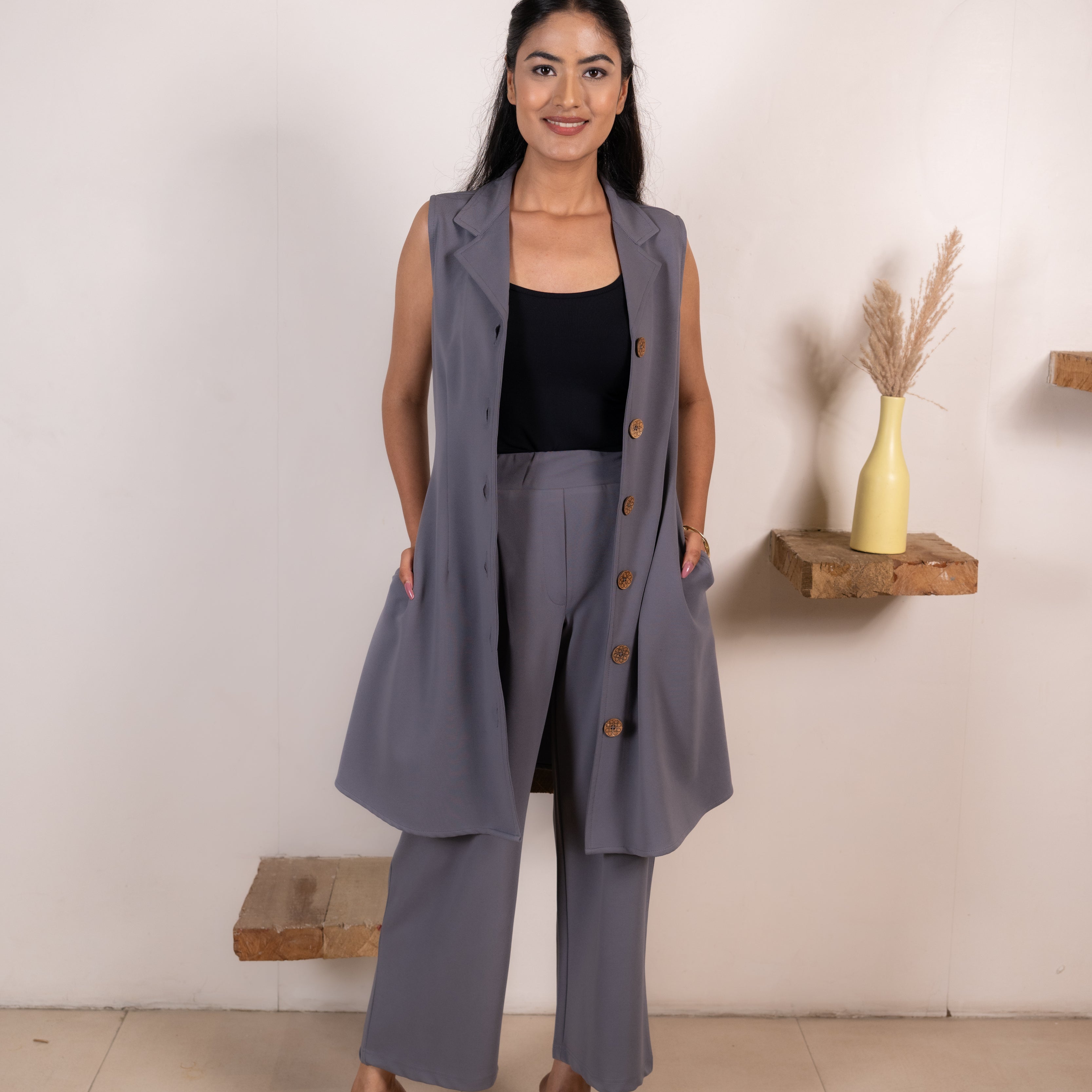 Grey Infinity Trousers Co-ord Set