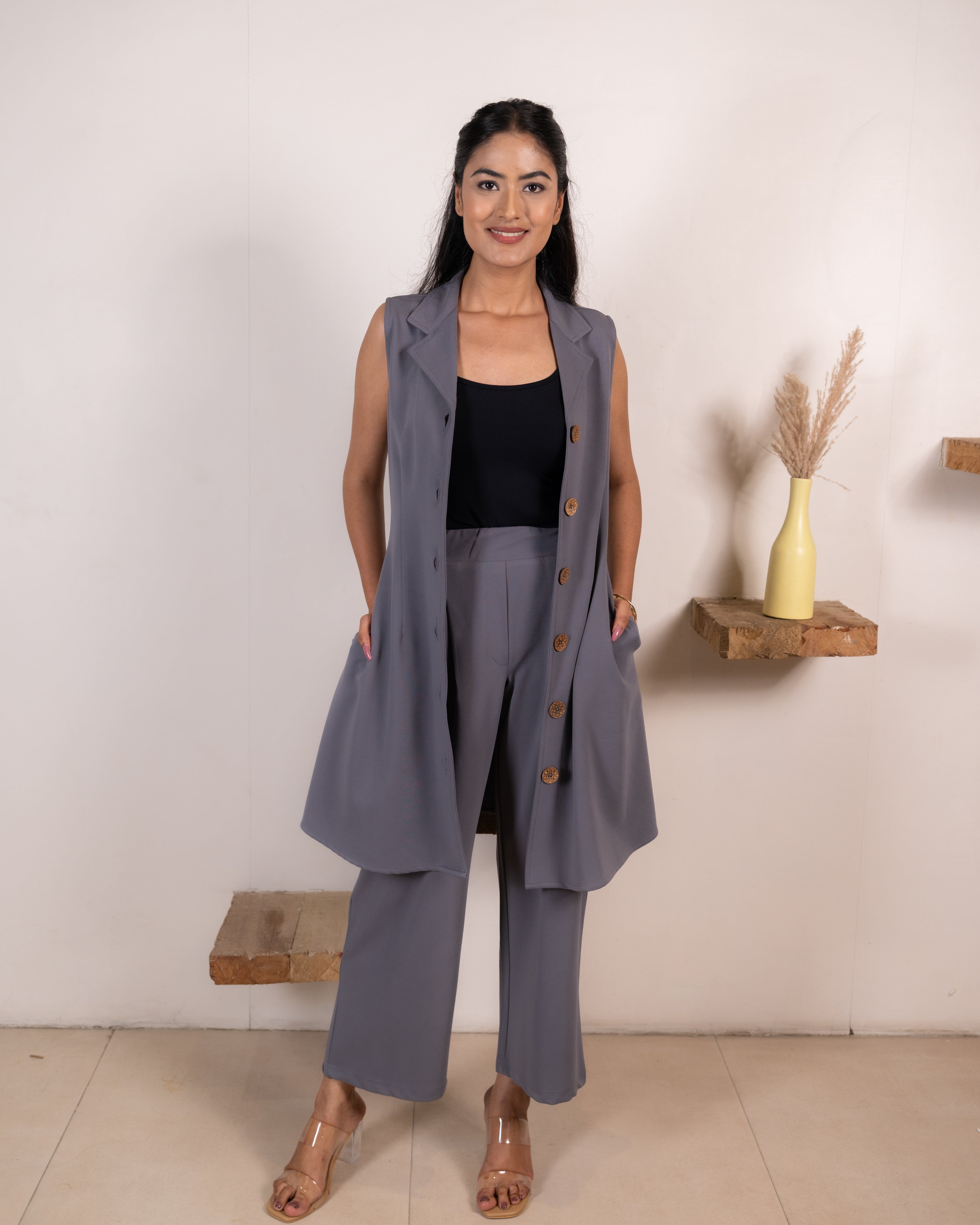 Grey Infinity Trousers Co-ord Set