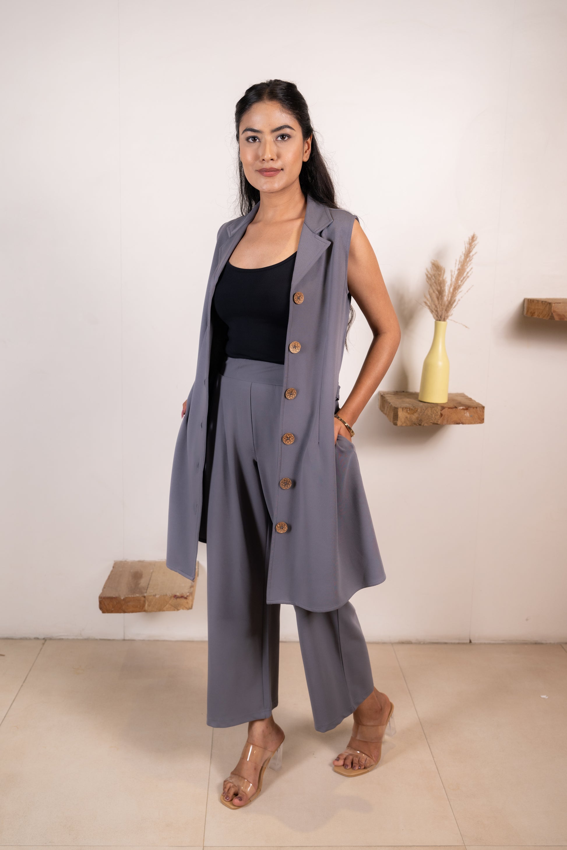 Grey Infinity Trousers Co-ord Set