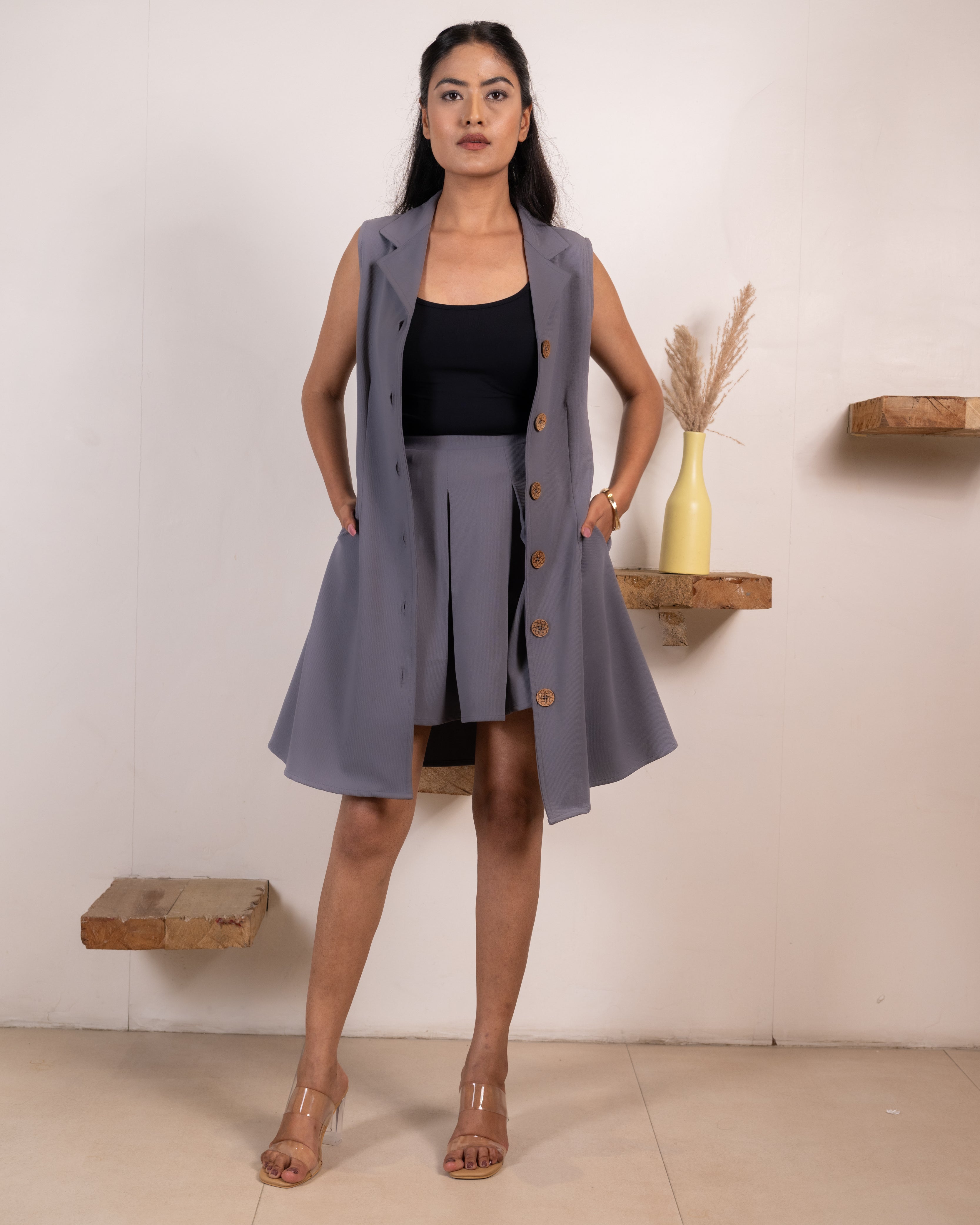 Grey Infinity Skirt Co-ord Set