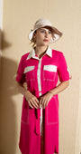 Magenta Utility Classic Dress