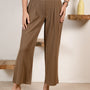 Brown Infinity Pleated Trousers