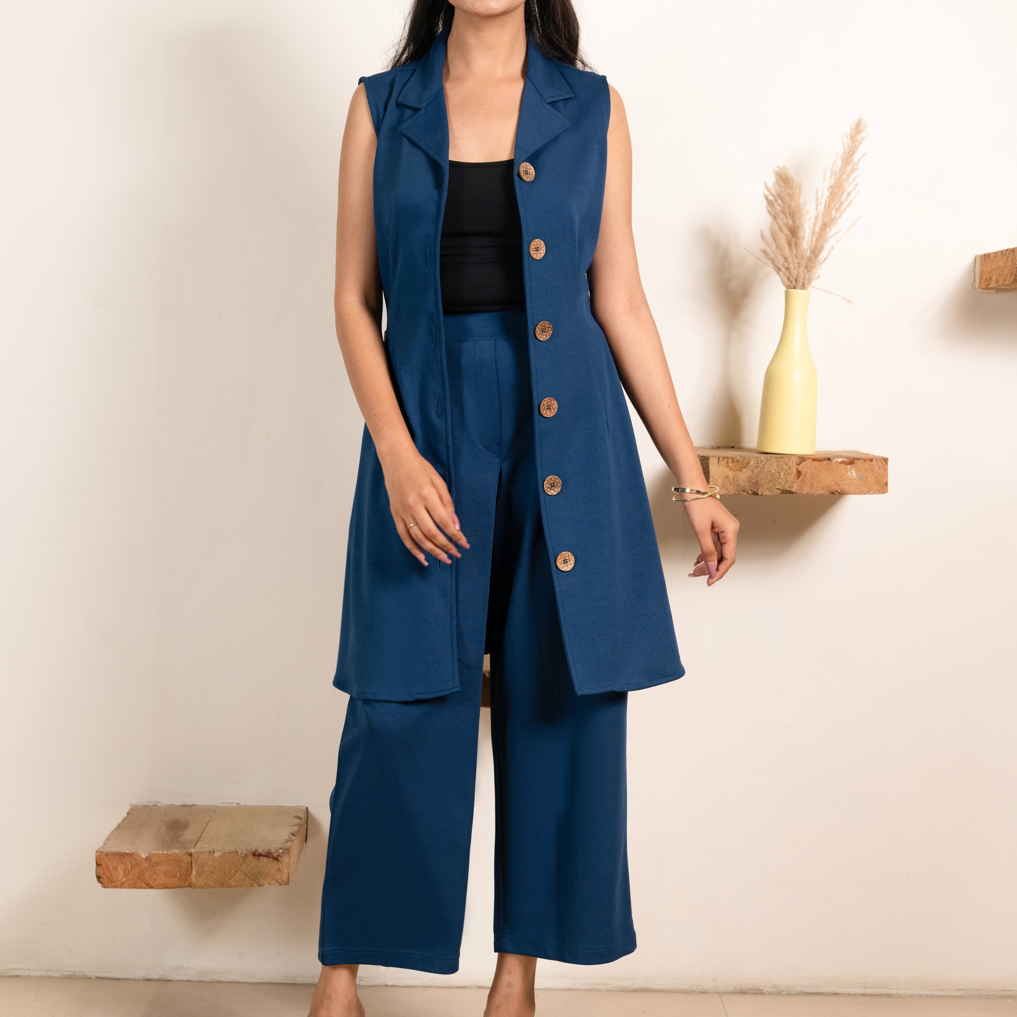 Electric Blue Infinity Trousers Co-ord Set