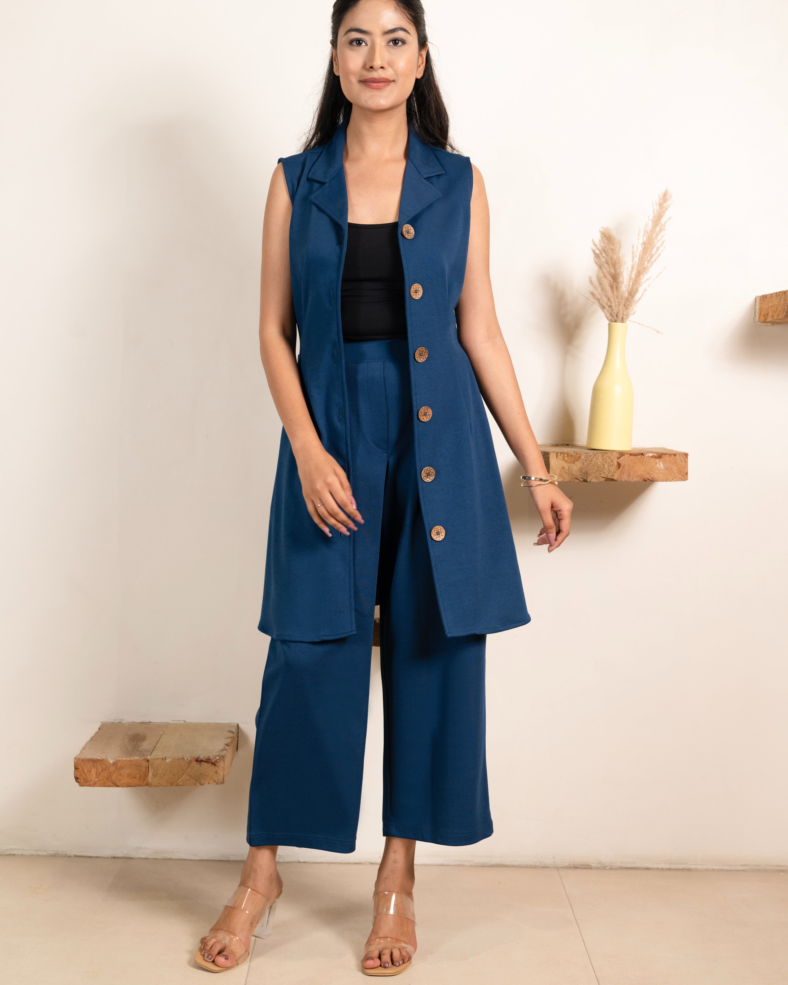 Electric Blue Infinity Trousers Co-ord Set