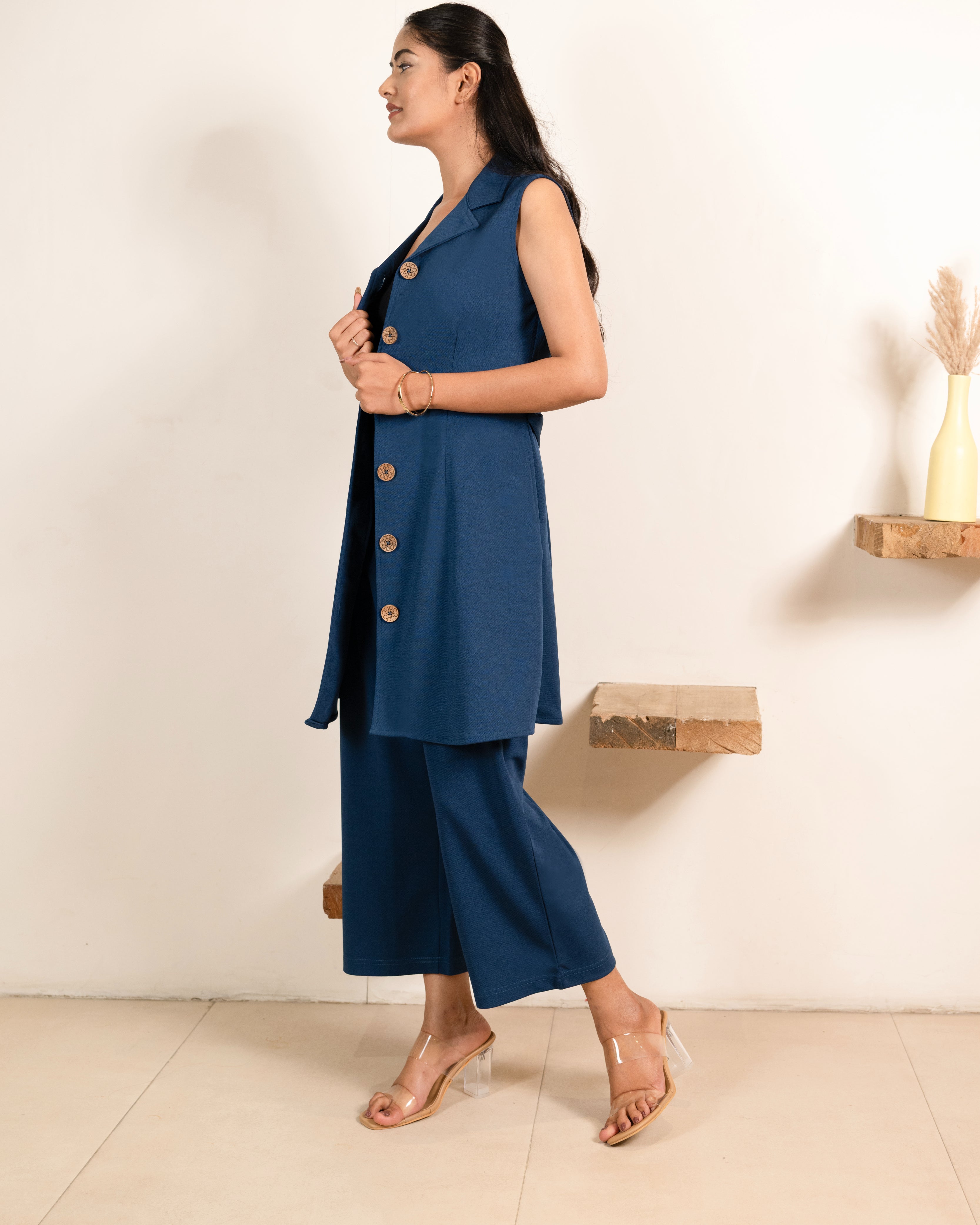 Electric Blue Infinity Trousers Co-ord Set