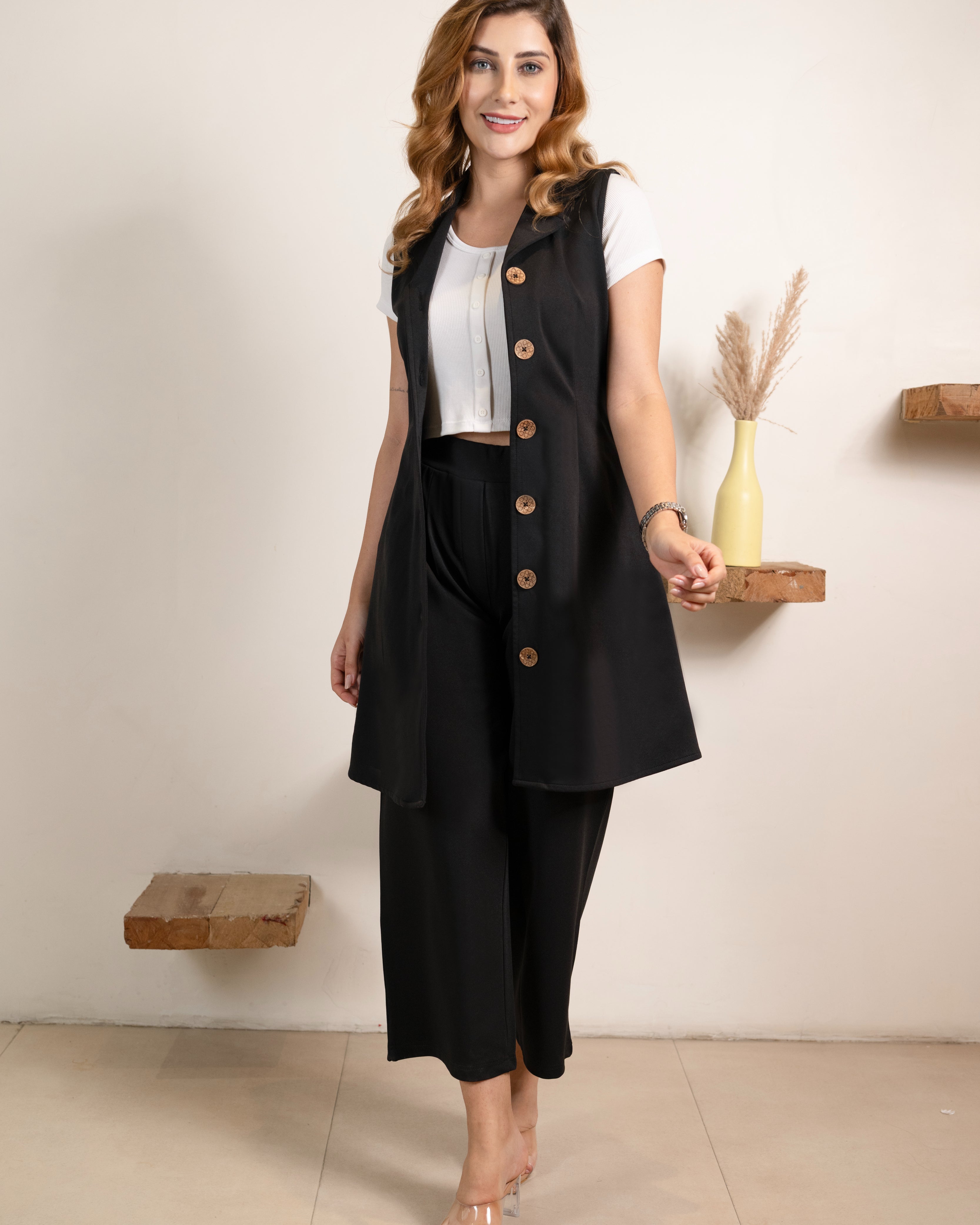 Black Infinity Trousers Co-ord Set