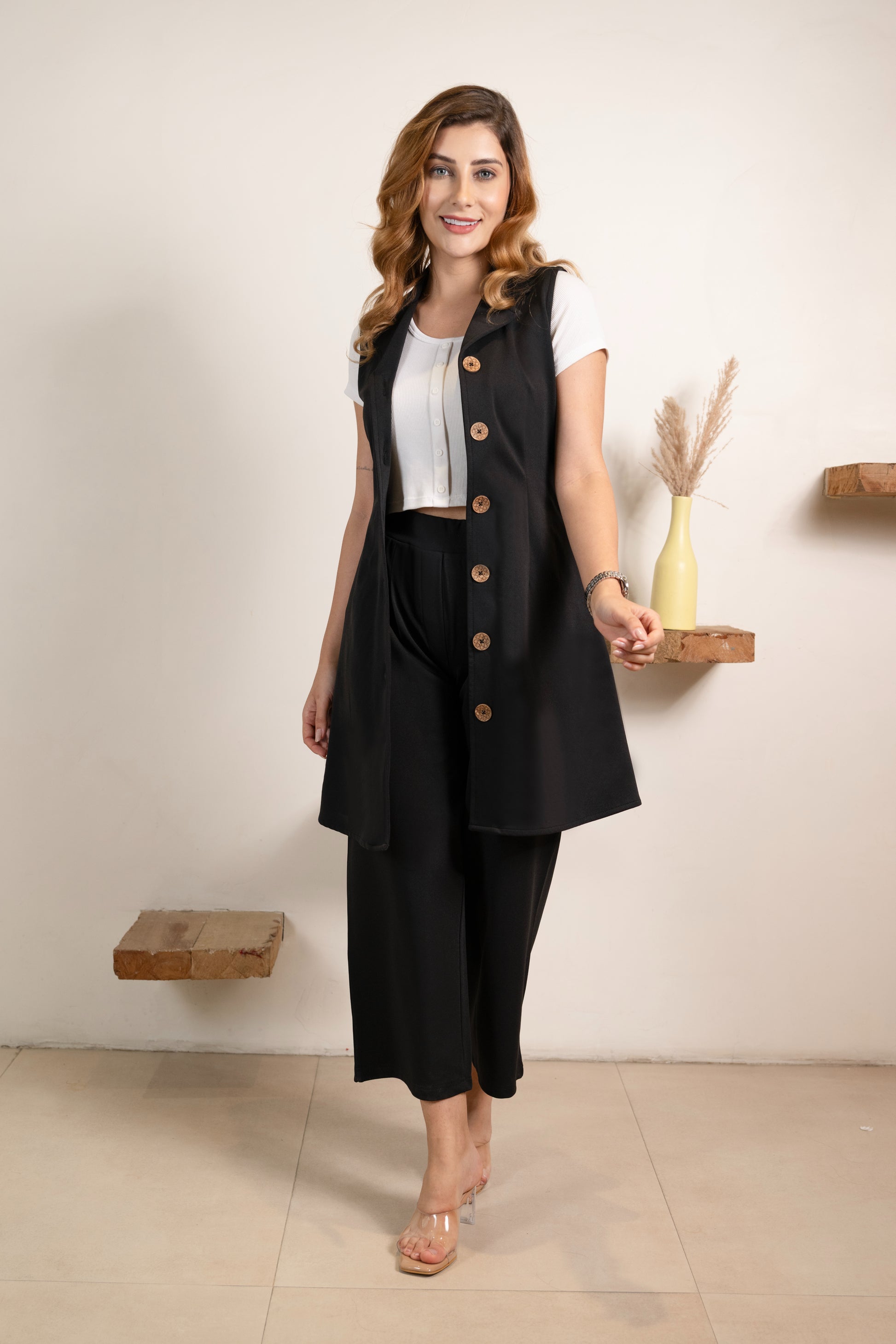 Black Infinity Trousers Co-ord Set