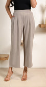 Light Grey Infinity Pleated Trousers