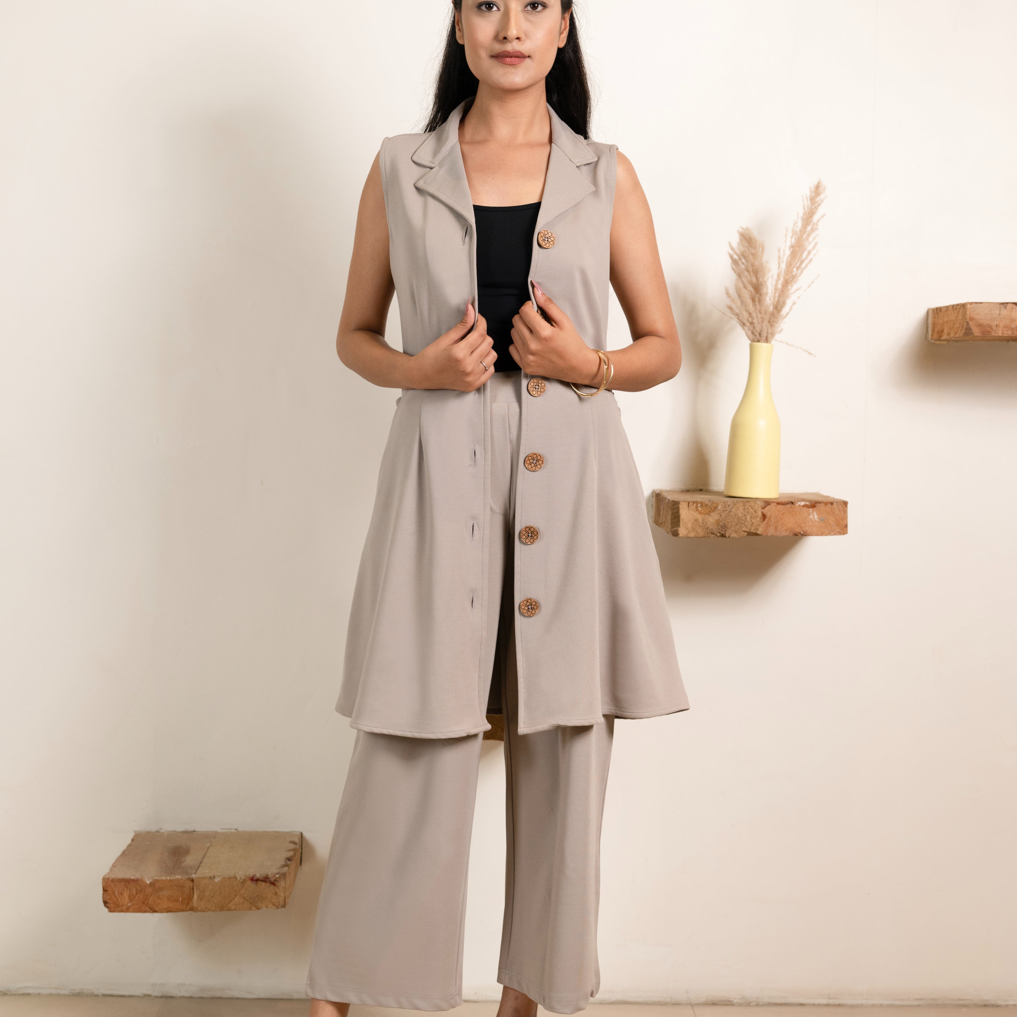 Light Grey Infinity Trousers Co-ord Set