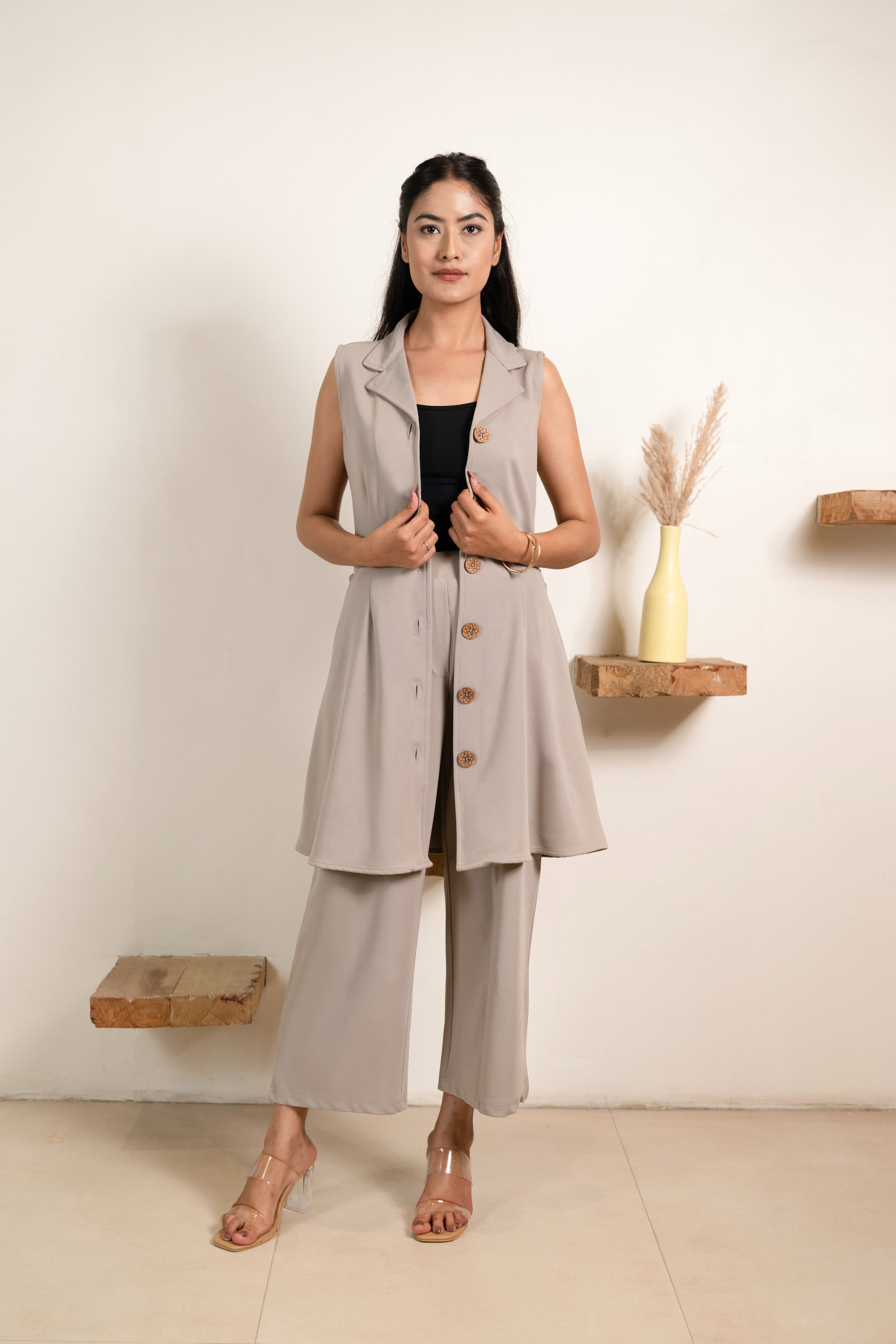 Light Grey Infinity Trousers Co-ord Set