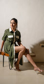 Olive Utility Classic Dress