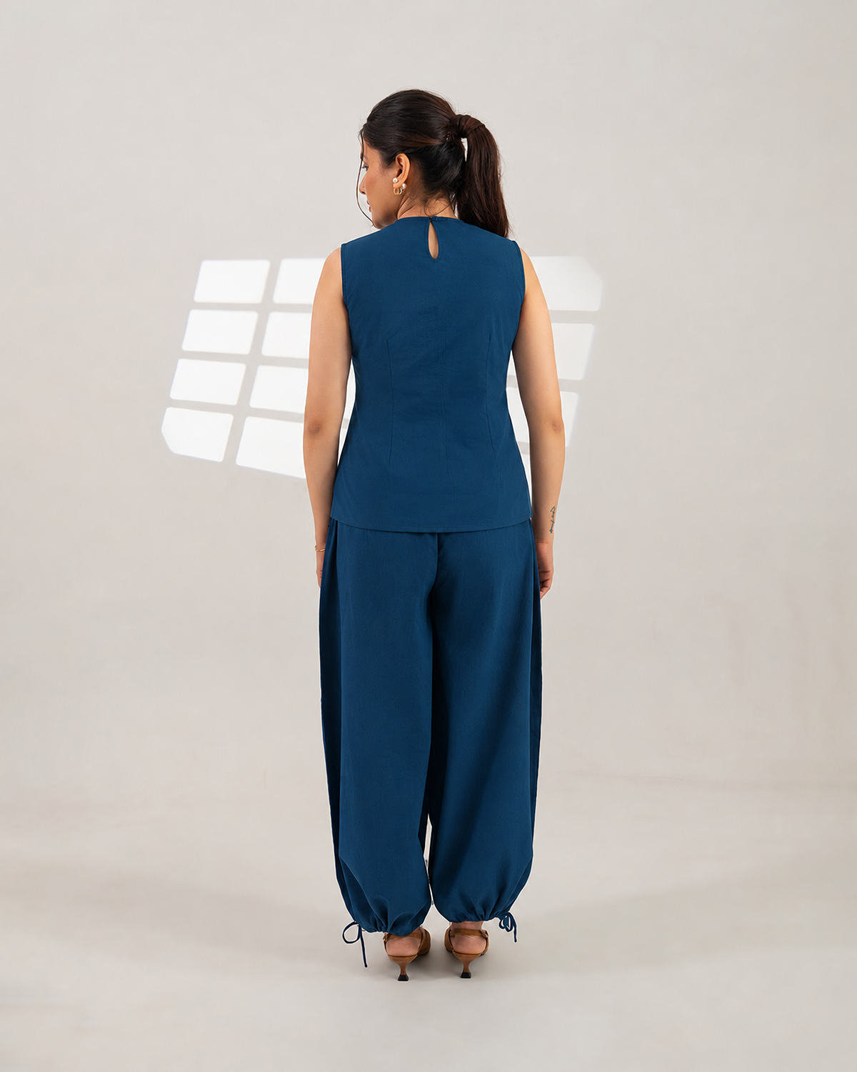 Navy Meteor Drape Co-ord Set