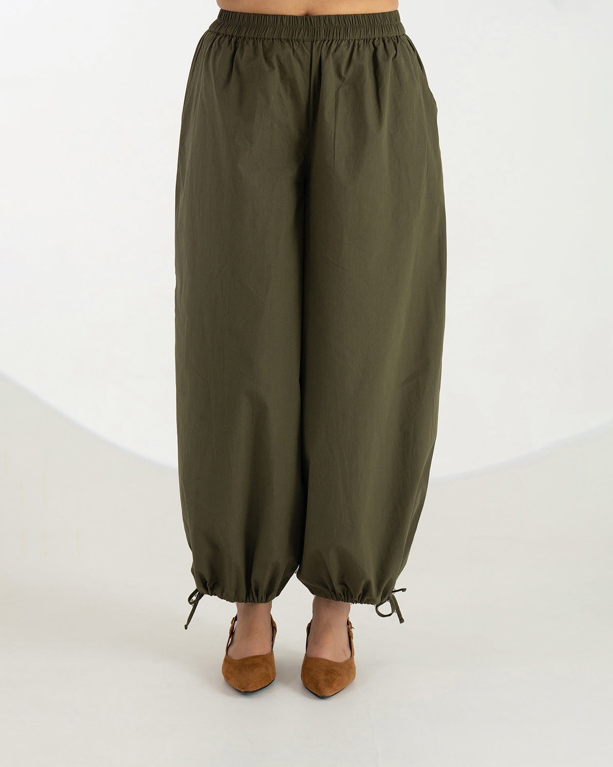 Olive Switch Balloon Pants | 2-in-1 Convertible Pants