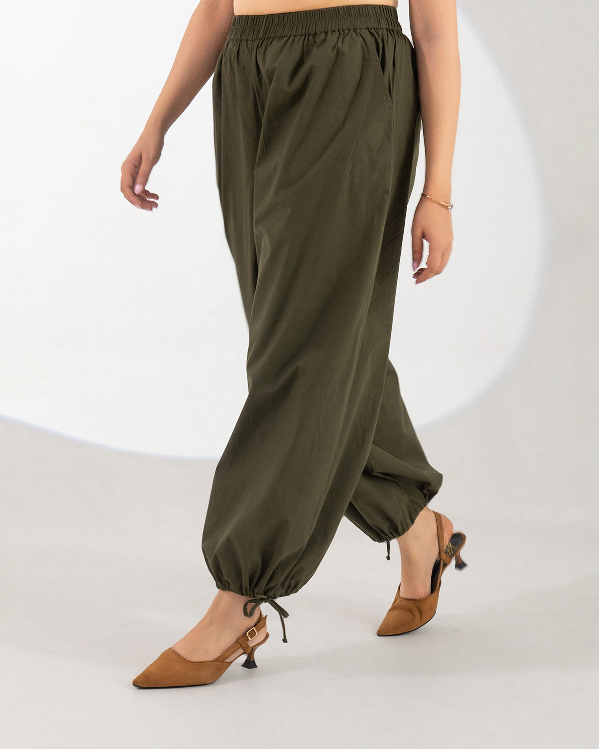 Olive Switch Balloon Pants | 2-in-1 Convertible Pants