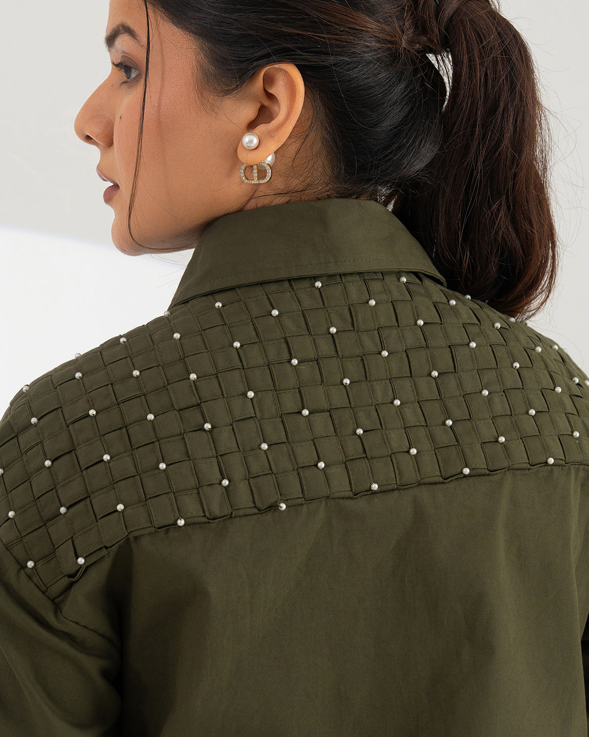 Olive Celeste Weave Shirt