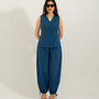 Navy Orion Wrap Co-ord Set