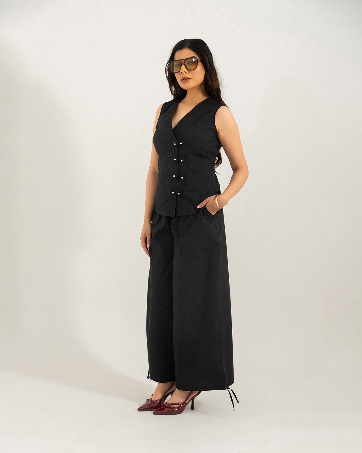 Black Orion Wrap Co-ord Set