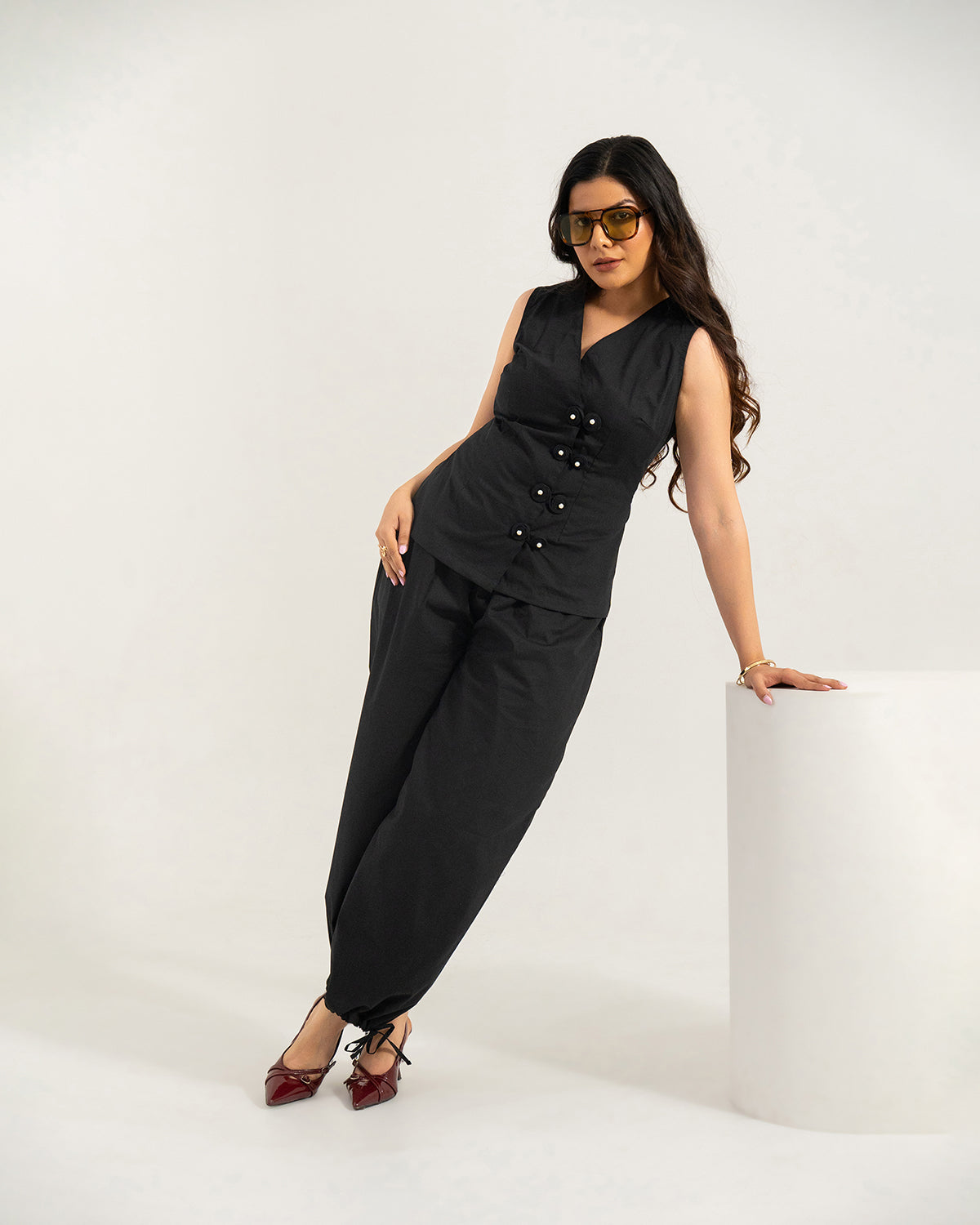 Black Orion Wrap Co-ord Set