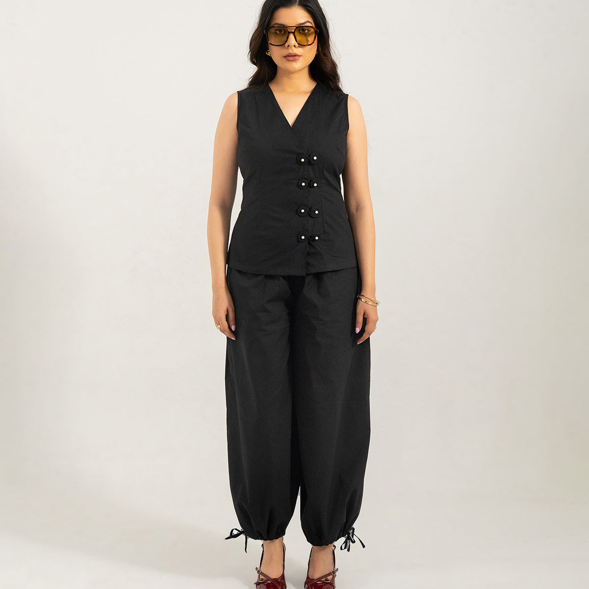 Black Orion Wrap Co-ord Set