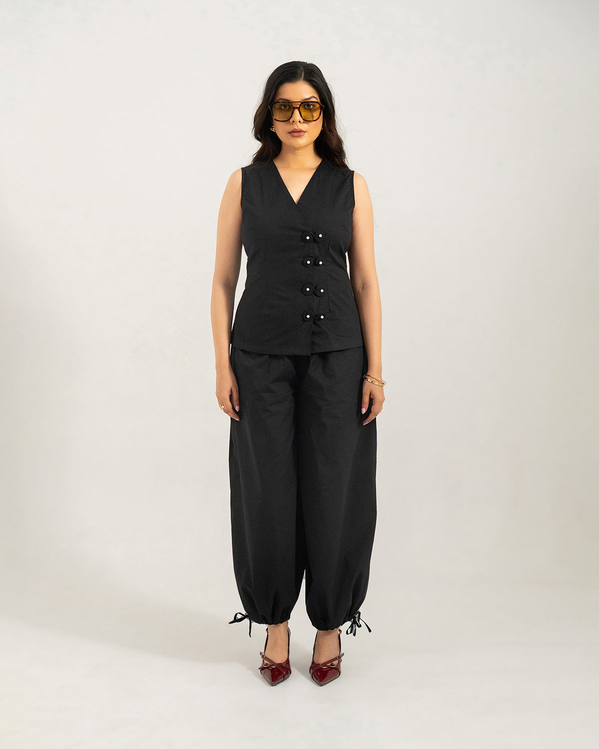Black Orion Wrap Co-ord Set