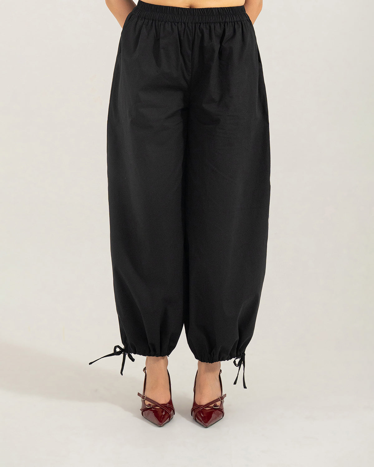 Black Switch Balloon Pants | 2-in-1 Convertible Pants