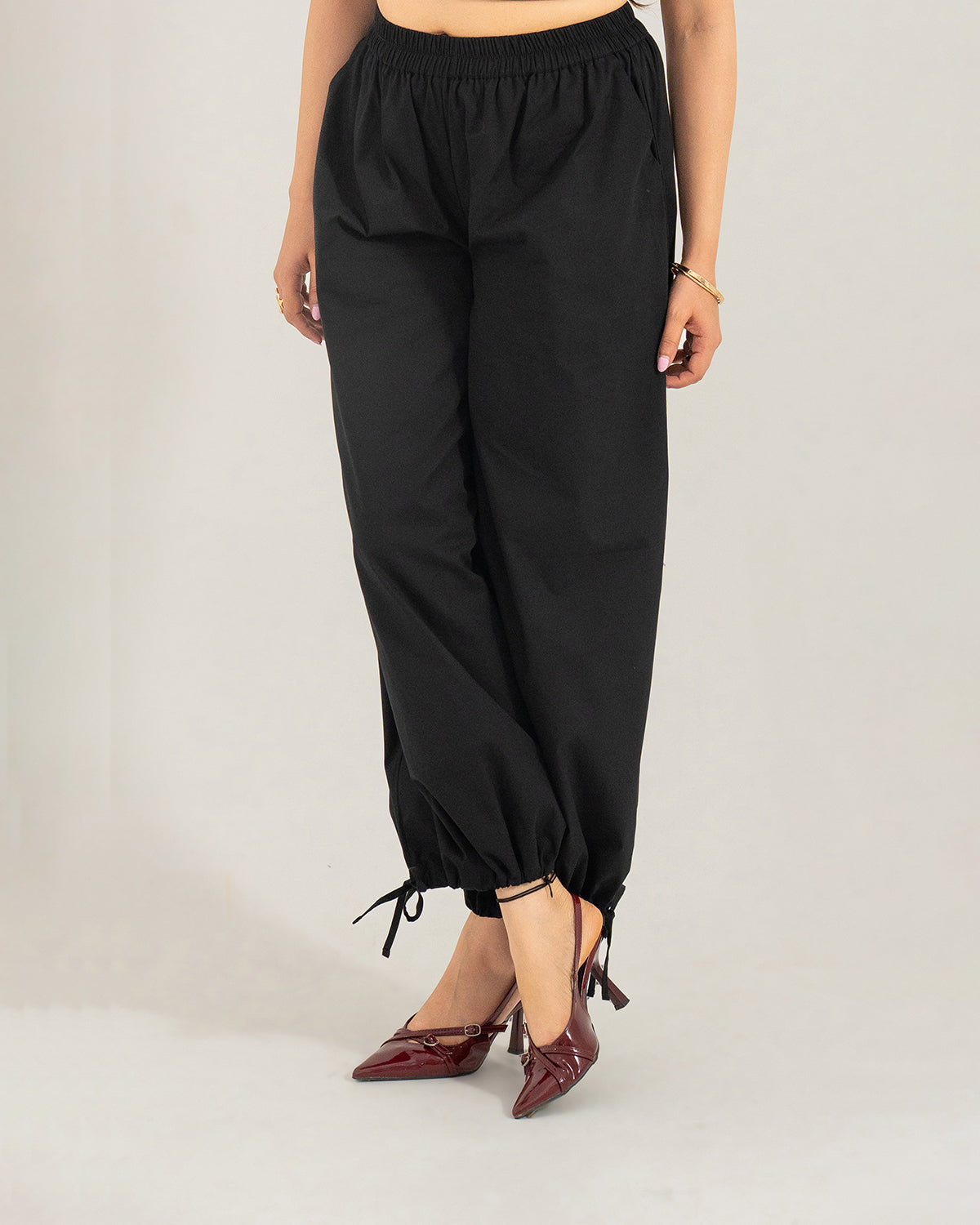 Black Switch Balloon Pants | 2-in-1 Convertible Pants