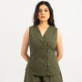 Olive Orion Wrap Vest Top