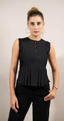 Black Buttoned Grace Top