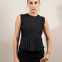 Black Buttoned Grace Top