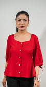 Red Sweetheart Ease Top