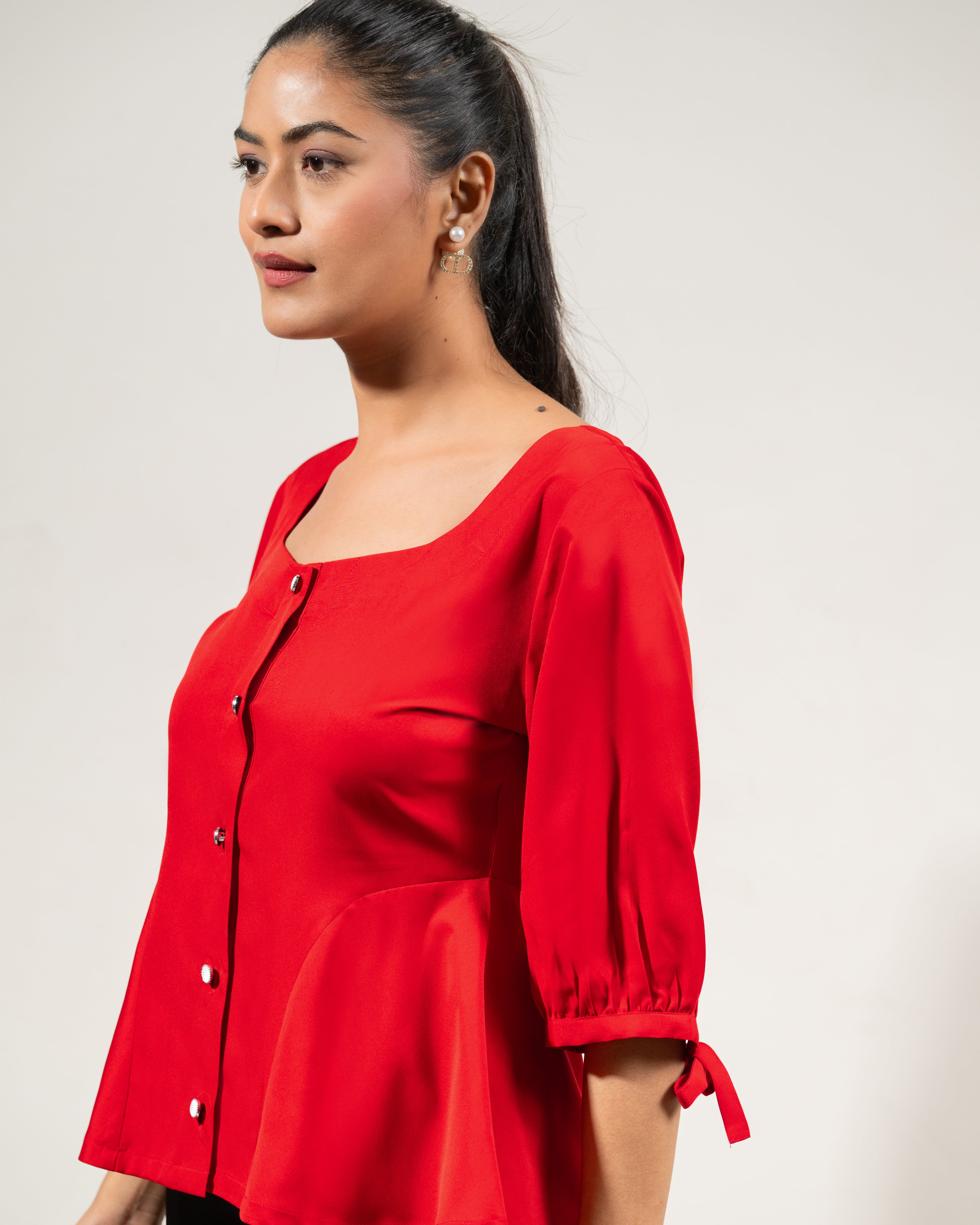 Red Sweetheart Ease Top