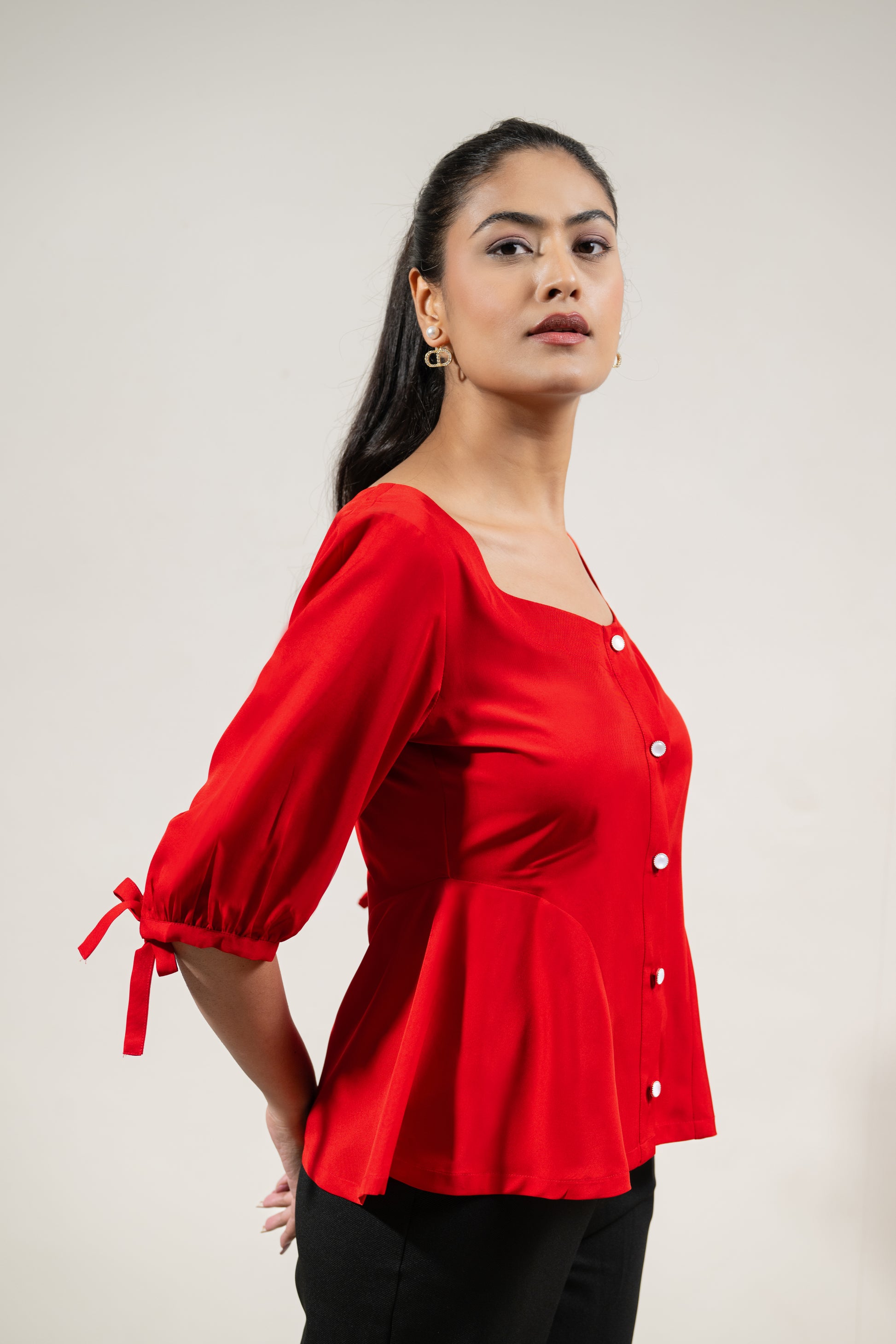 Red Sweetheart Ease Top