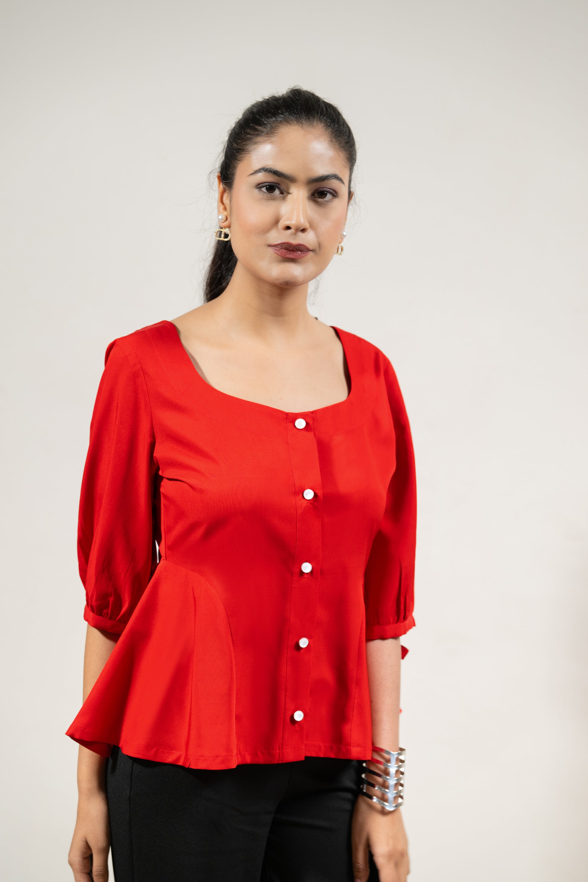 Red Sweetheart Ease Top