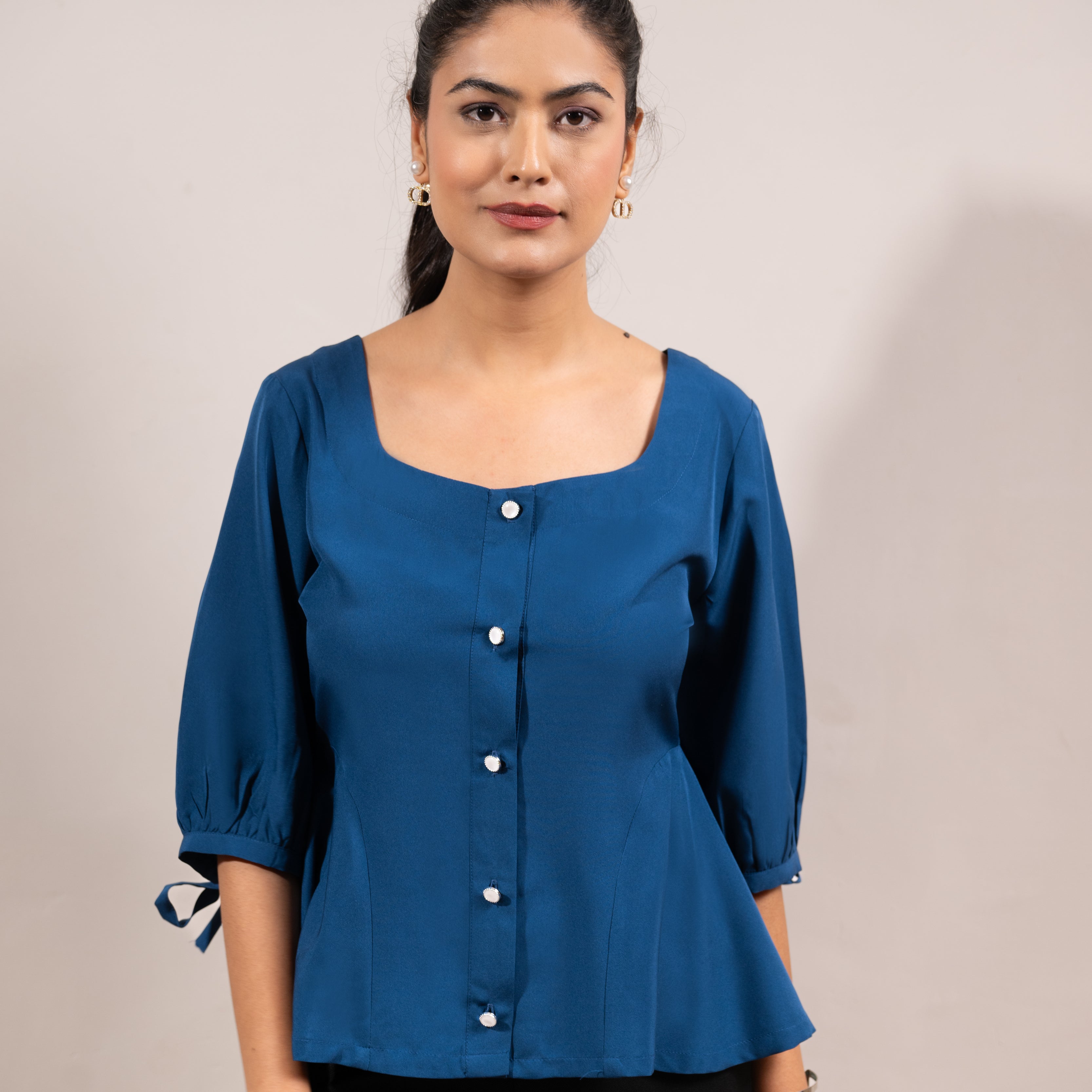 Navy Sweetheart Ease Top