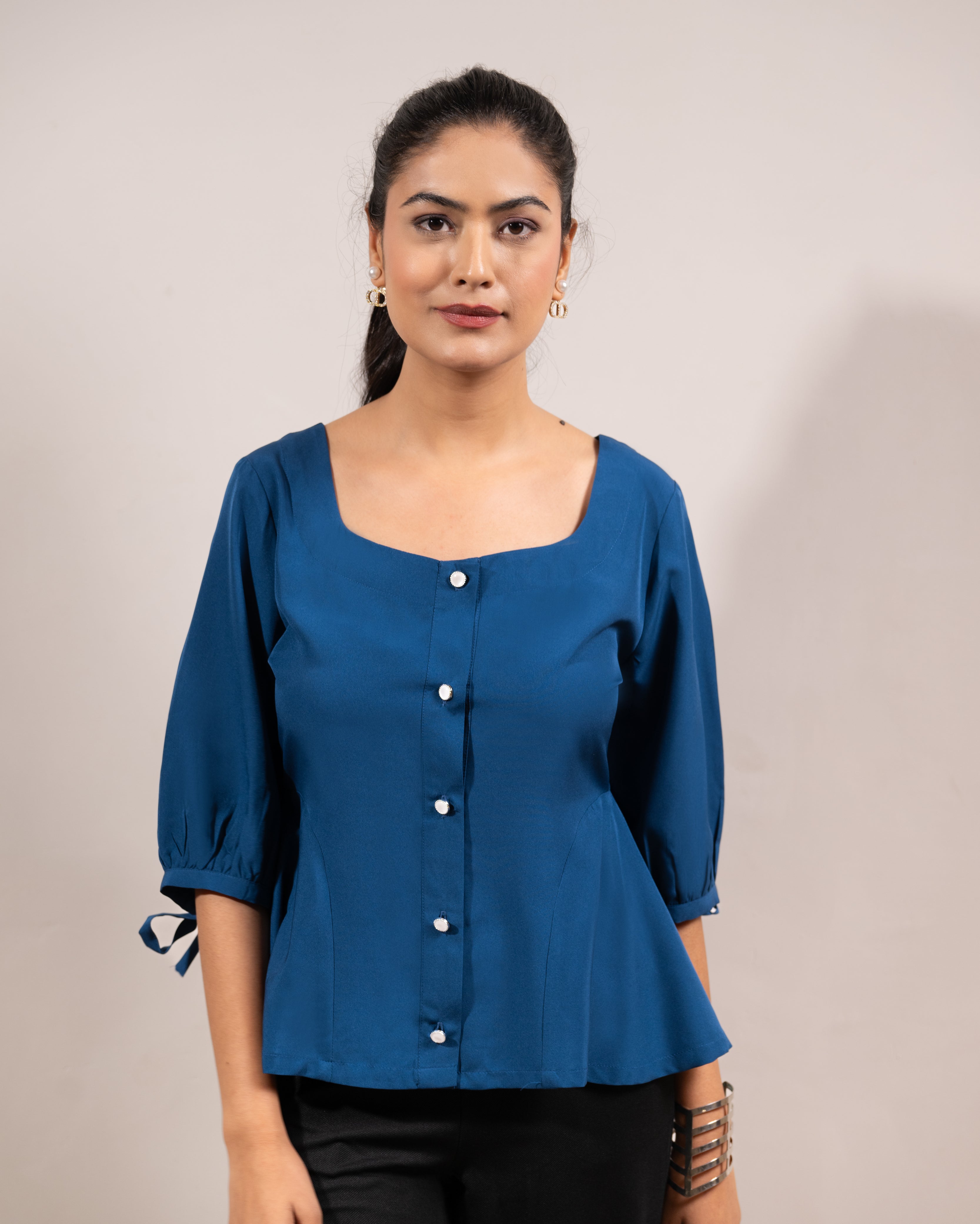 Navy Sweetheart Ease Top