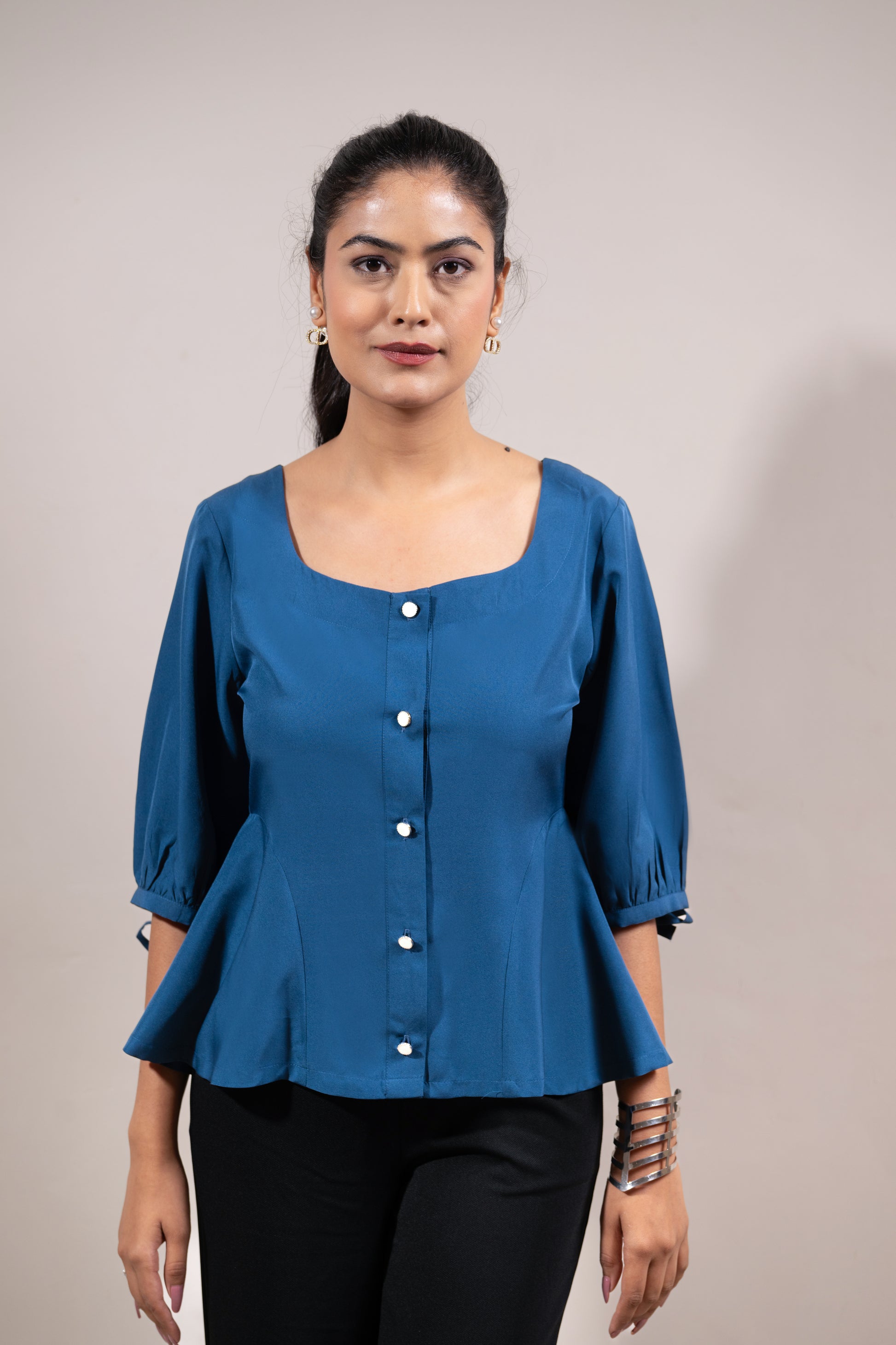 Navy Sweetheart Ease Top