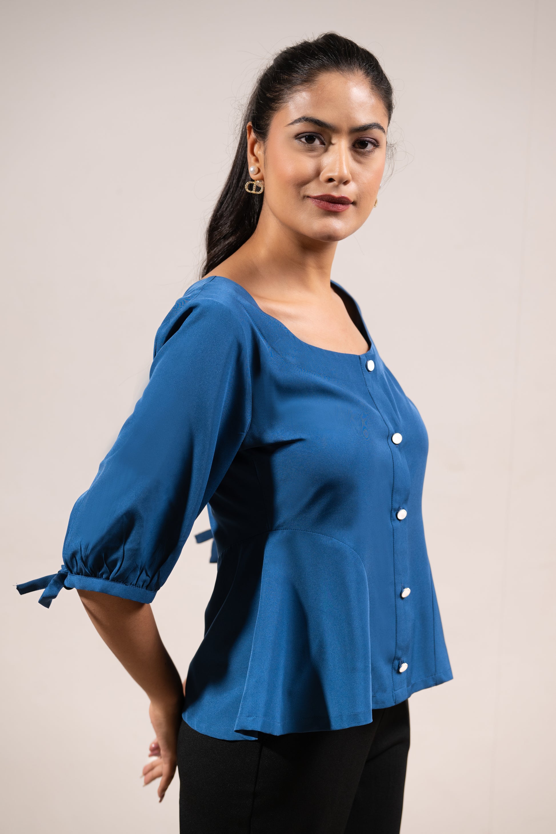 Navy Sweetheart Ease Top