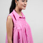 Pink Pleat Perfect Top