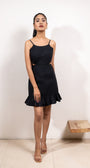 Black Twirl Knot Dress