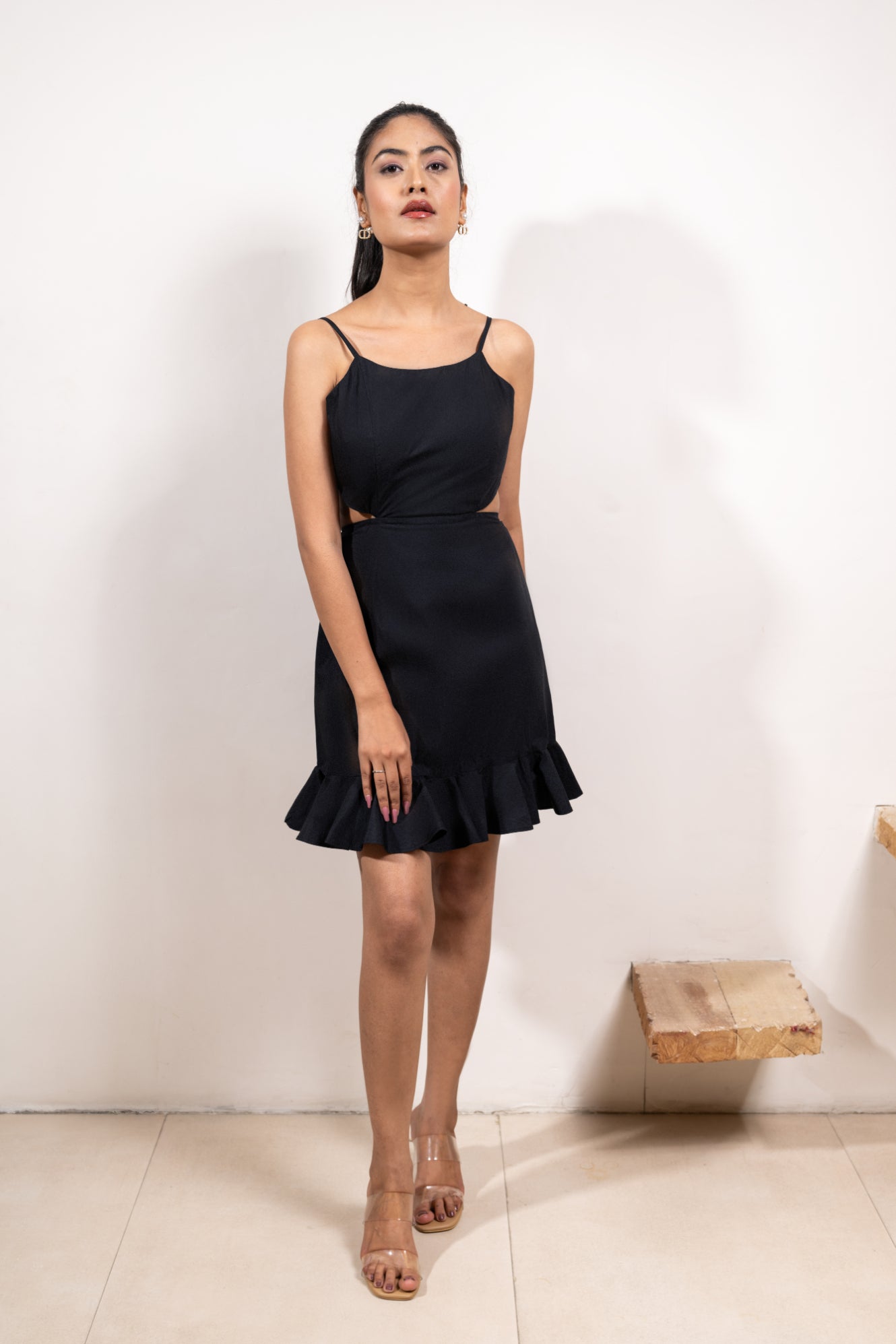 Black Twirl Knot Dress